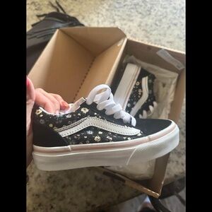 Vans Old School - Black Floral - Toddler Girls 10.5